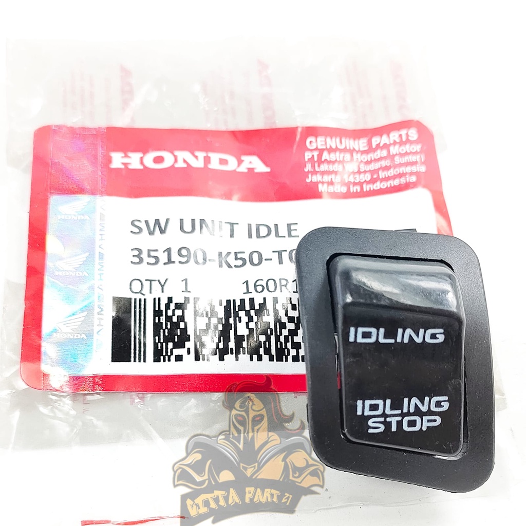 TOMBOL SWICTH IDLING STOP HONDA KUALITAS ASLI ORIGINAL HONDA PRESISI BERFUNGSI DENGAN BAIK AWET DAN DIJAMIN MANTAP BEAT BEAT FI SCOOPY FI VARIO 125 VARIO 125 LED VARIO 150 LED DAN LAIN LAIN