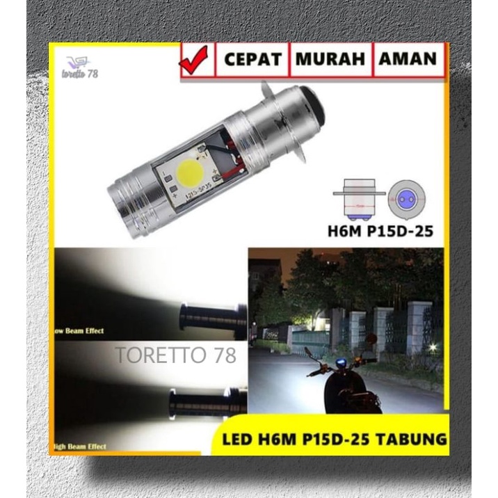 LED Lampu Utama Headlamp Motor H6 P150-25 6 Watt