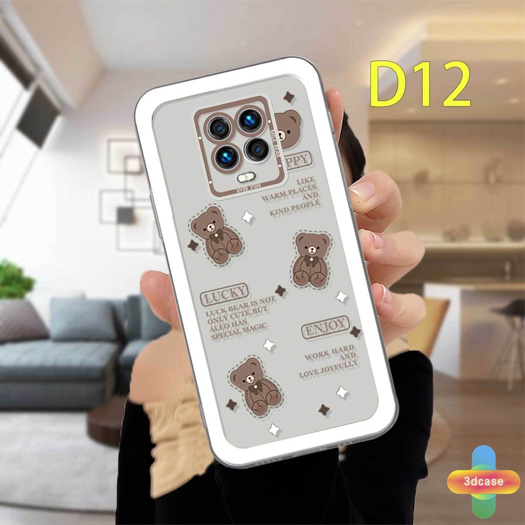 Soft TPU Case Xiaomi Redmi Note 9 8 10 10S 9 10 PRO MAX 11 9S Xiaomi Redmi POCO C3 C31 X3 NFC X3 PRO Redmi 9C NFC 9A 9i 9T 9AT 9ACTIV 9 PRO Power 10X POCO M2 PRO 10 Prime Brown Cute Bear Transparent Case