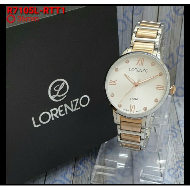 JAM TANGAN WANITA LORENZO LZ7105 ORIGINAL STAINLESS STEEL