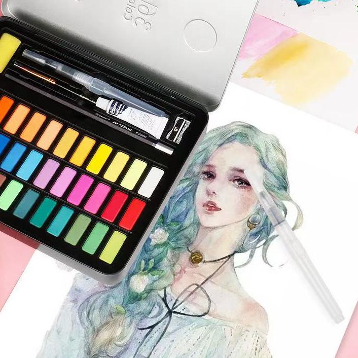 

New - Giorgione Watercolor Set 36 / 48 with Pearlescent Starry Colors - Cat Air ✓