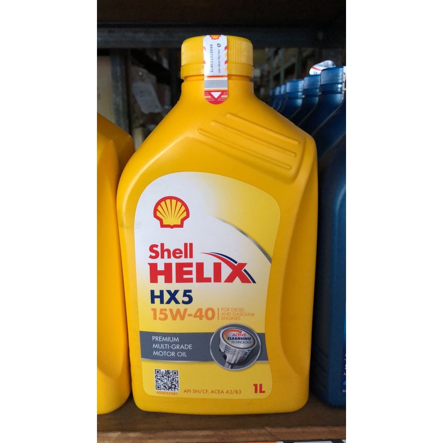 OLI SHELL HELIX HX5 15W 40 1 LITER OLI MOTOR ASLI SHELL