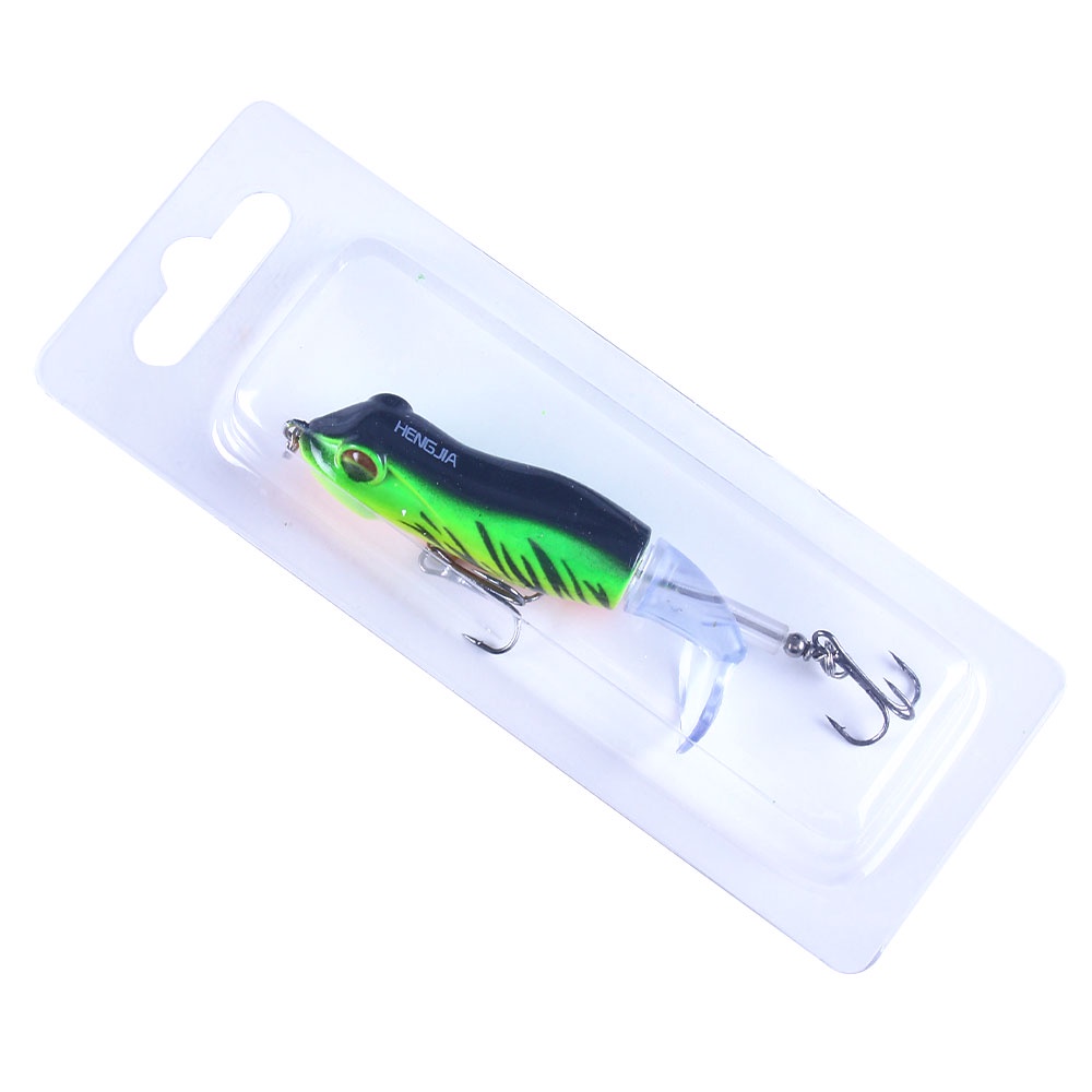 Hengjia 1pc Umpan Pancing Softlure Bentuk Katak 9.5CM 11G Dengan Kail treble