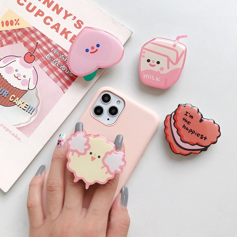 Halloween Finger Holder Bentuk Kartun Ekspresi Lucu Untuk Iphone Oppo Vivo Xiaomi Redmi Samsung