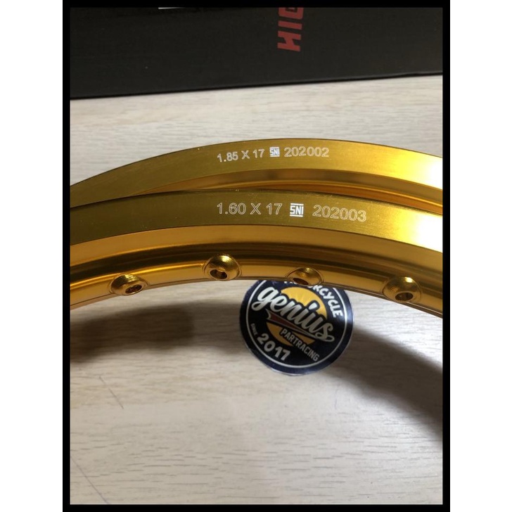 Velg Tdr W Shape Set 17 X 160 & 185 Gold Ring 17 Original Tdr