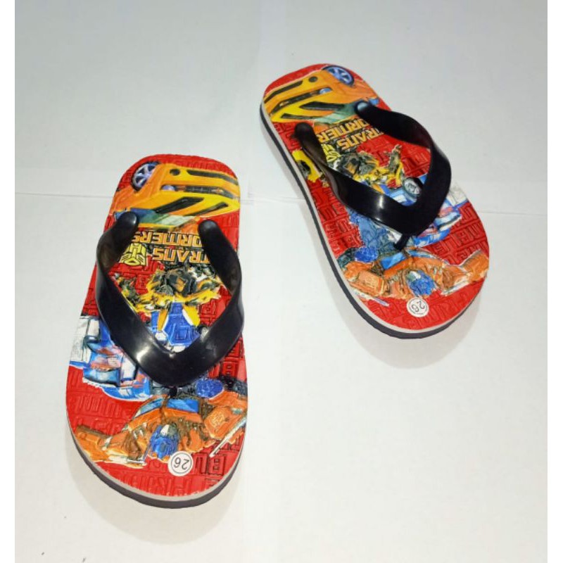 sandal jepit anak laki laki transformer terbaru