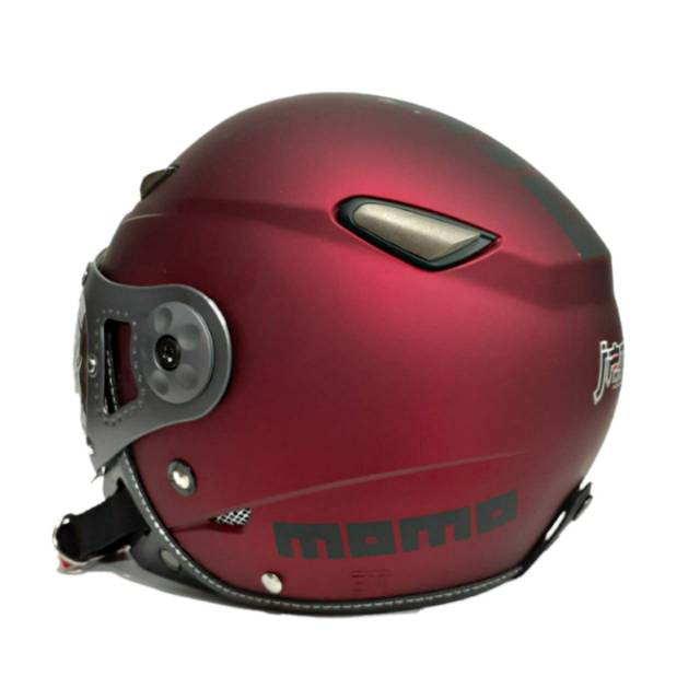 Helm Jpn Momo Pilot Merah Maroon Dof