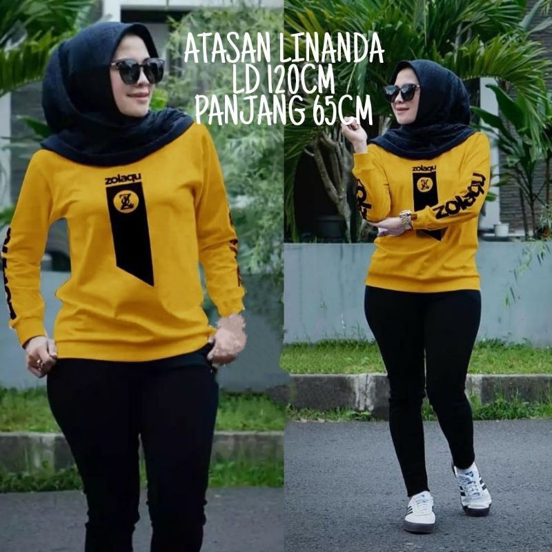 BISA COD✔️ BLOUSE LINANDA ZOLAQU / BOHLAM / SAKA ZLQ / ATASAN WANITA / TERSEDIA 3 UKURAN L-XL-XXL