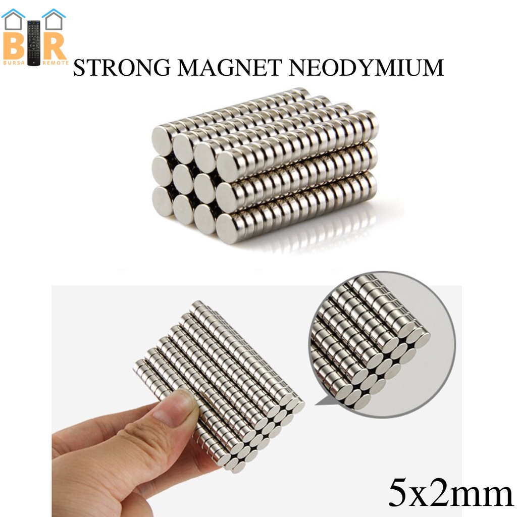 MAGNET NEODYMIUM NdFeB N50 STRONG MAGNET 5MM X 2MM KOIN NEO BULAT