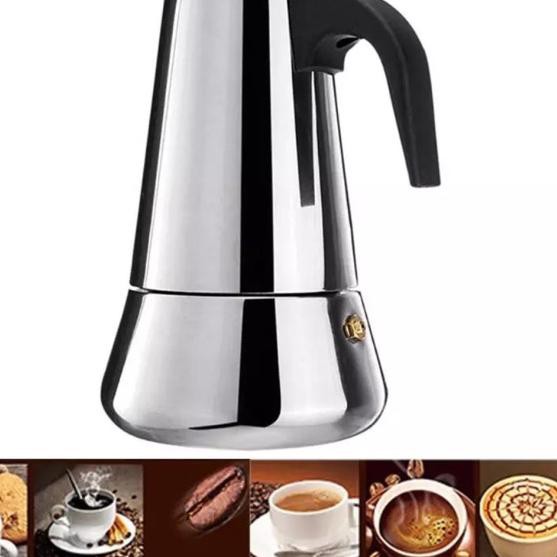 ☻ Espresso maker stainless / moka pot stainless / teko kopi stainless / coffee pot stainless ۞