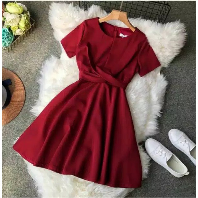 DRESS IRENE / DRESS WANITA BAHAN TEBAL