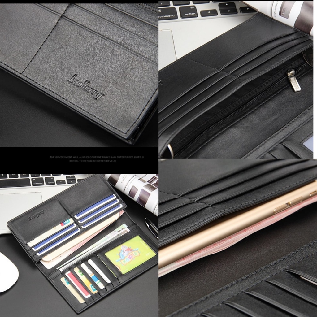 DOMPET PANJANG WANITA BAELLERRY ORIGINAL KULIT HITAM MISSOU WA452B5 BISA PRIA IMPORT KOREA SLOT KARTU UANG KOIN PREMIUM BATAM BRANDED MURAH SIMPLE REMAJA