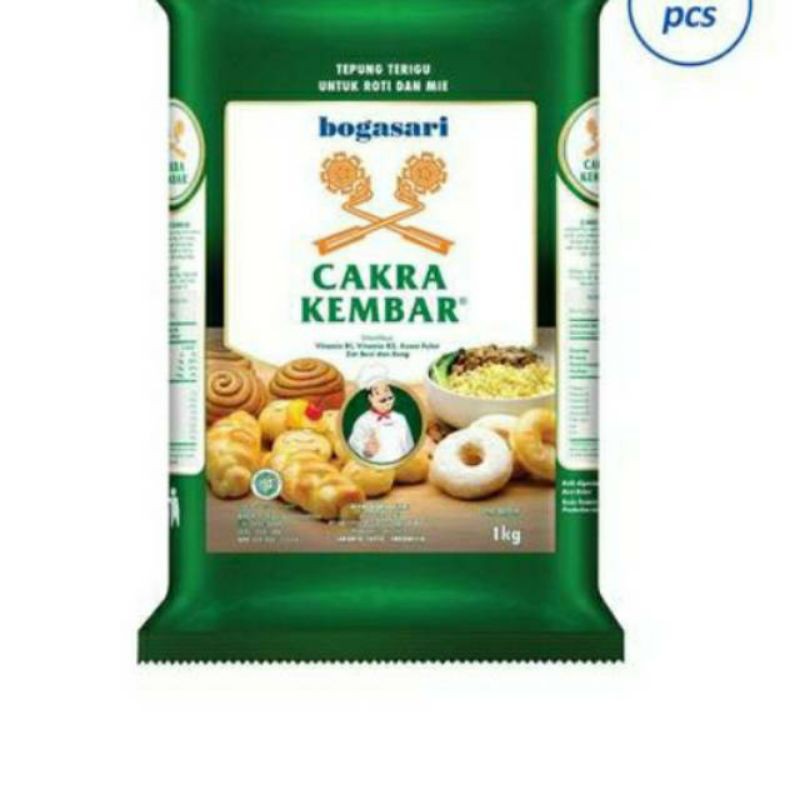 

Bogasari tepung Cakra kembar 1kg