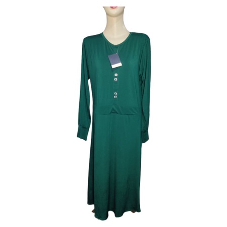 Dress Jersey Hijau LD 96-104 PJ 120