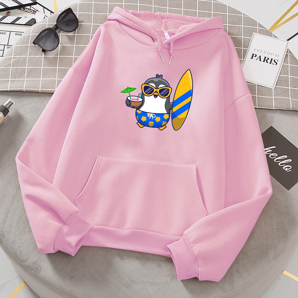 Sweater hoodie anak perempuan PENGUIN sweter jaket anak cowok cewek lucu termurah