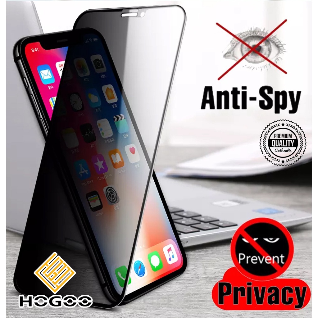 TEMPERED GLASS PRIVACY FULL KACA  VIVO Y91 Y93 Y95 S1 S1 PRO T1 PRO 5G V11 PRO V15 PRO V17 PRO V17 V19 V20 V20SE V21 V21SE V23E Z1 PRO X60 ANTISPY