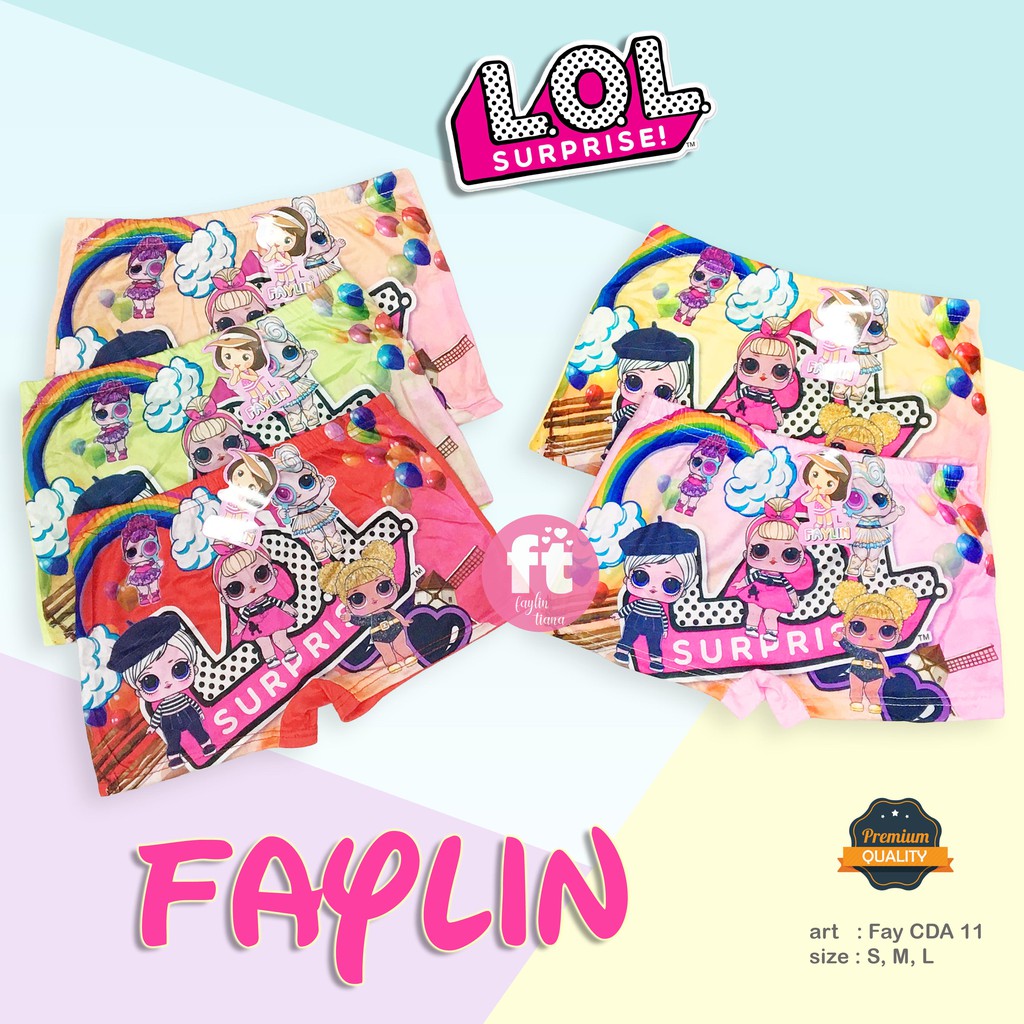 FAYLIN |  Celana Dalam Boxer Anak Perempuan / art FAY CDA 11