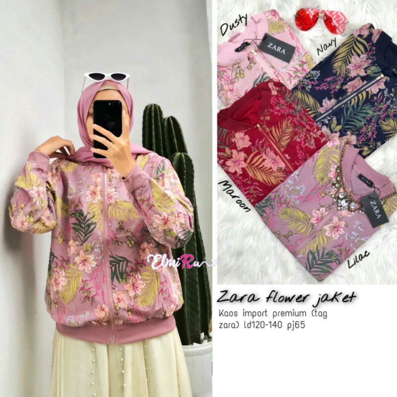 zara flower jaket