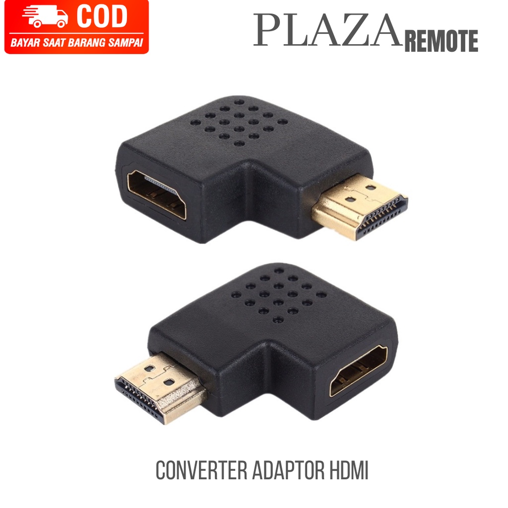 HDMI Slim L Shape Converter Male to Female Adaptor Siku 270 Derajat