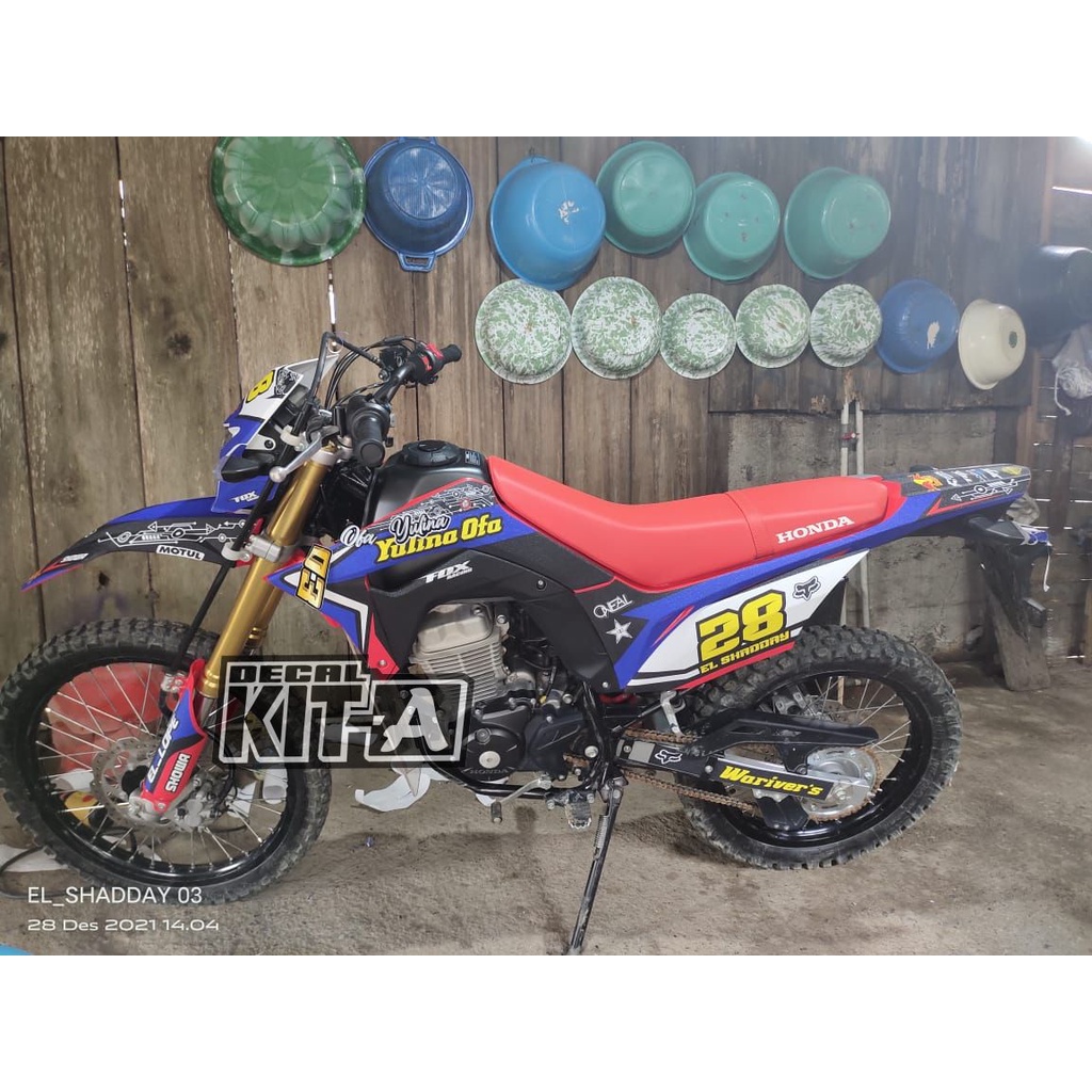 Decal Crf 150L Supermoto Biru
