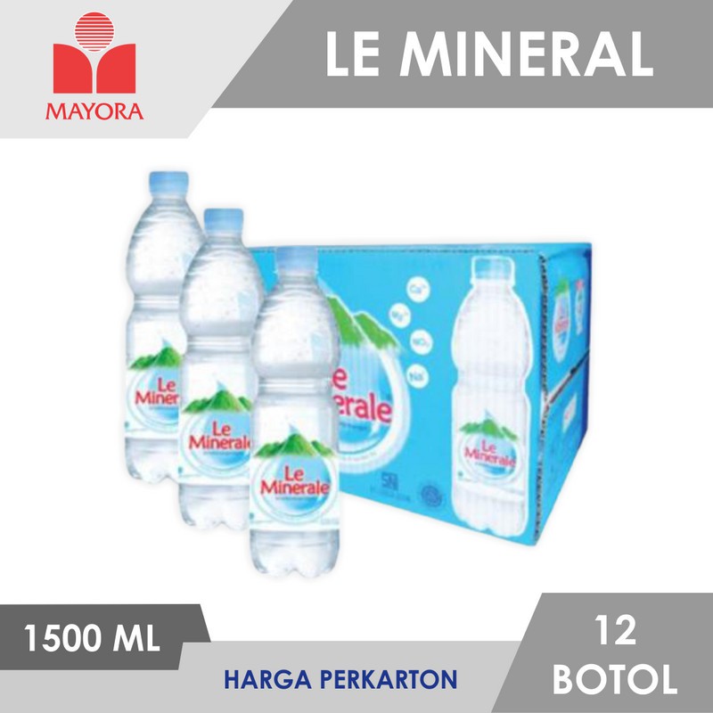 LE MINERALE 1500ML PER KARTON ISI 12 BOTOL