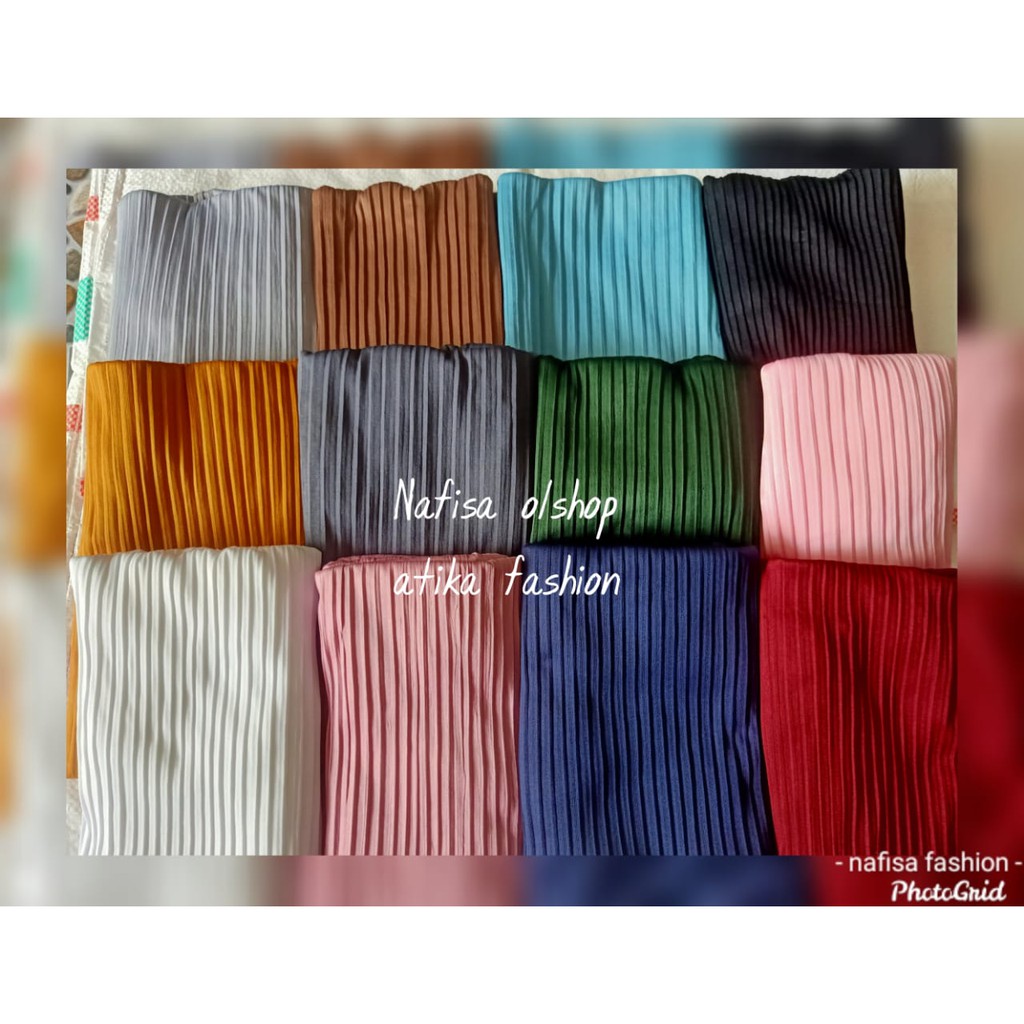 PASHMINA FULL PLISKET / PASHMINA PLISKET LIDI/ PASHMINA PANJANG