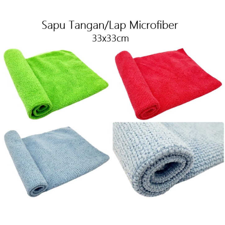 Sapu Tangan/Kain Lap Microfiber 33x33cm