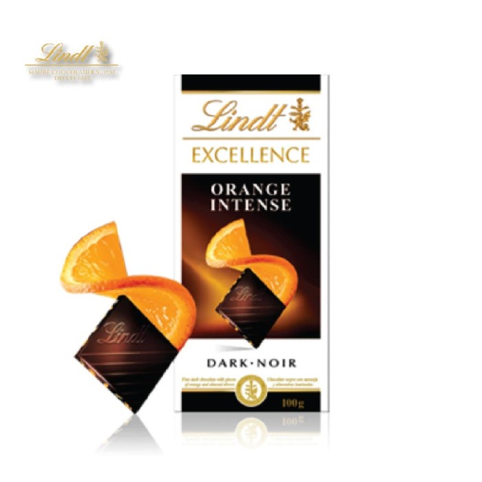 

COKELAT- CLEARANCE SALE LINDT EXCELLENCE ORANGE INTENSE DARK CHOCOLATE 100GR -COKELAT.