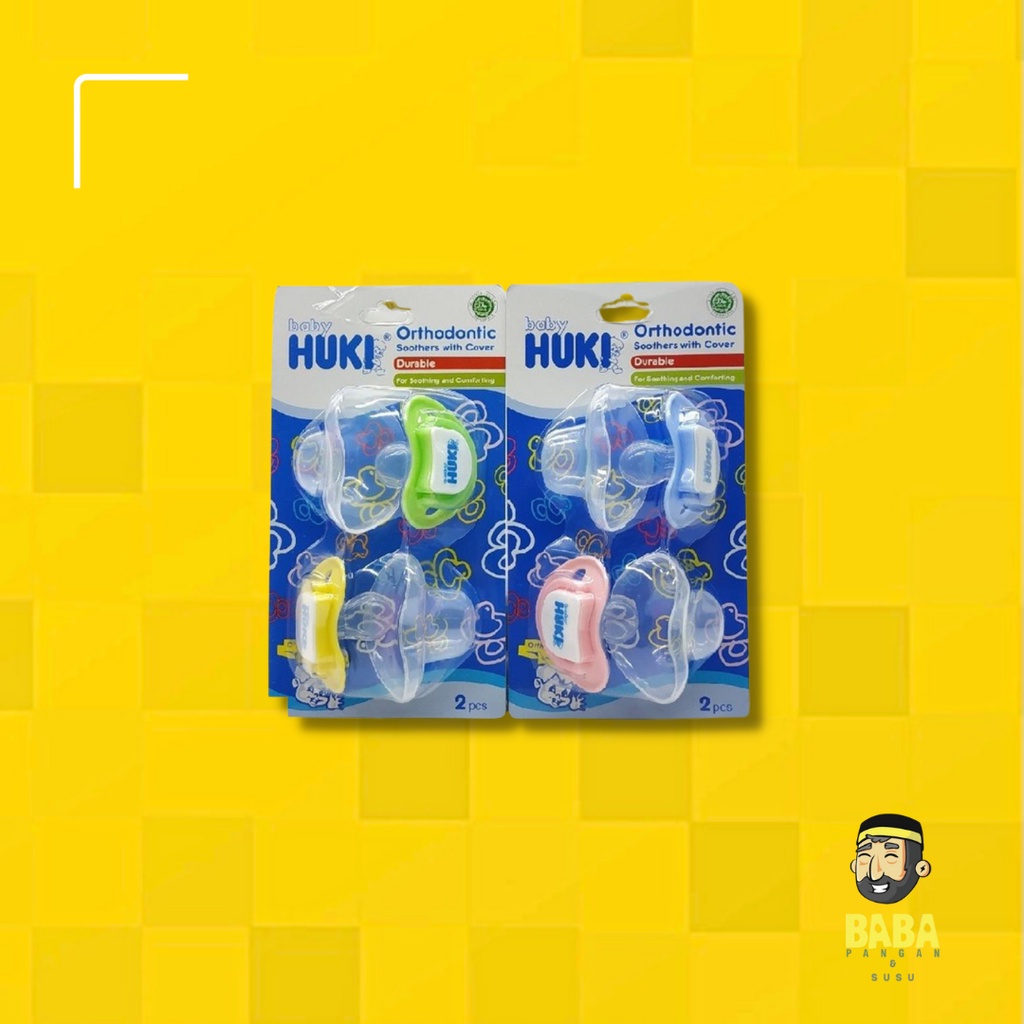 Baby Huki Empeng Dot Bayi 2pcs Dengan Penutup Orthodontic Soothers With Cover