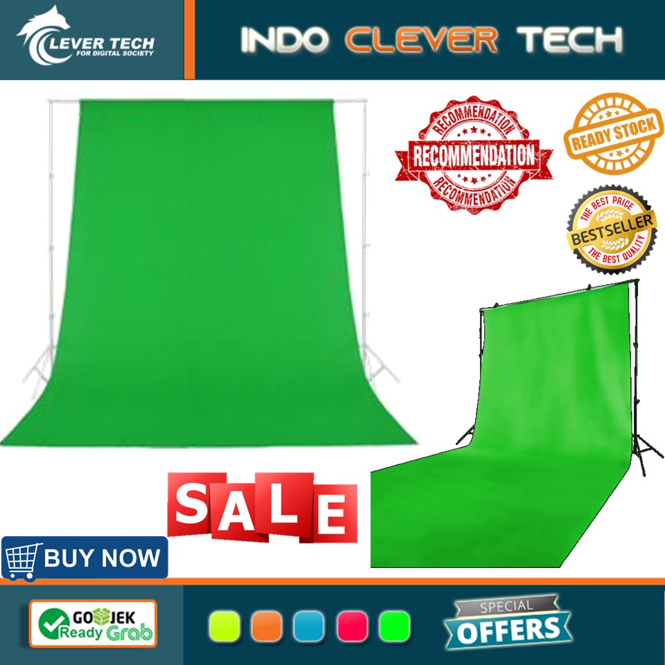 Background Polos Non Woven 3x6 (Hijau)