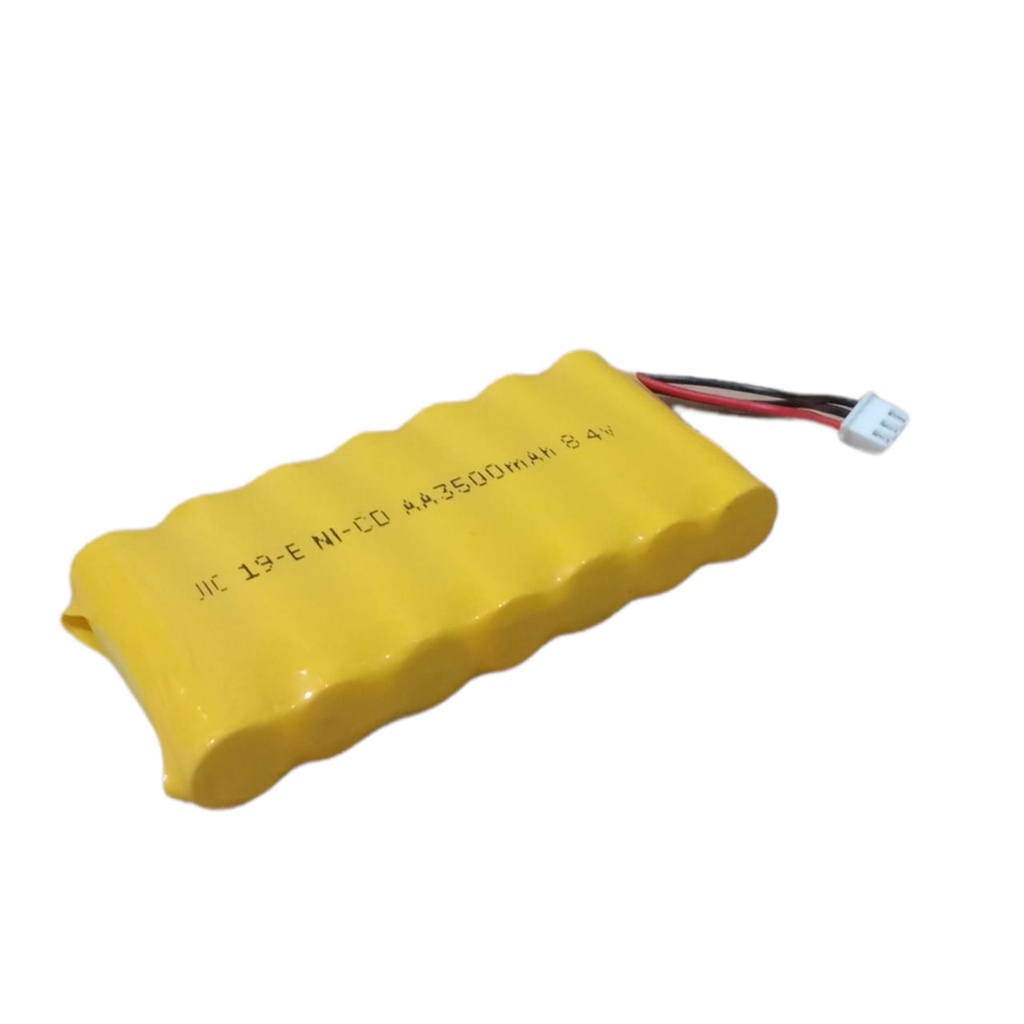 Batrai RC/ Remot Control / Speaker JIC 19-E NI-CD 7X AA 3500mAh 8.4V Konektor JST 3 PIN Putih