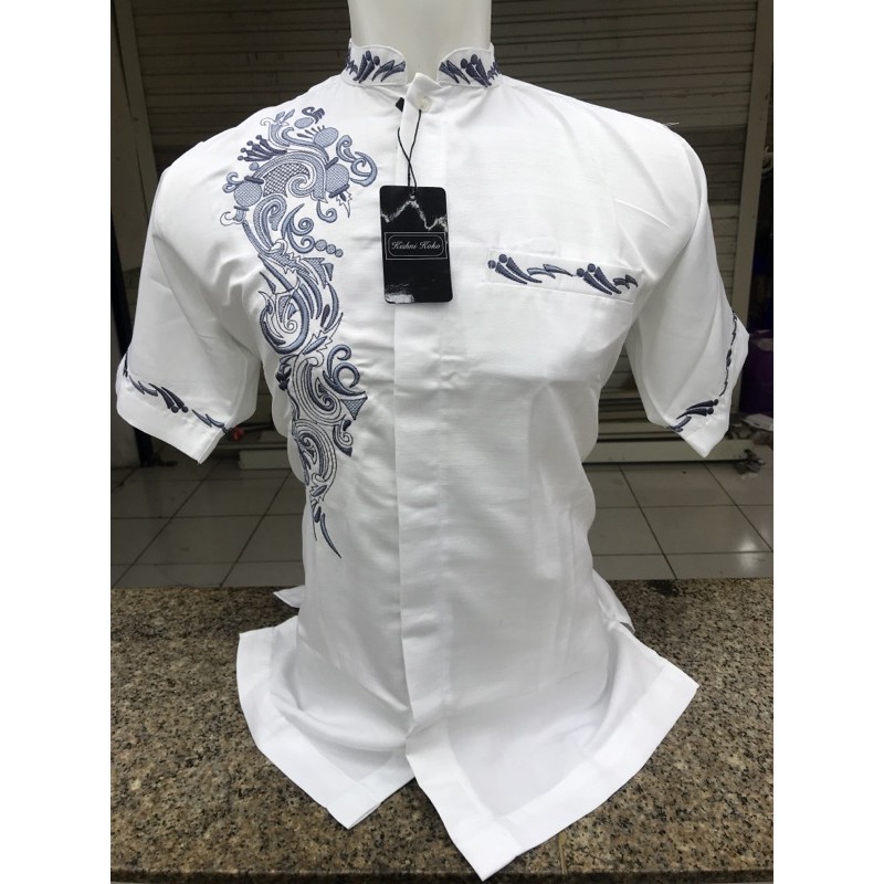 Baju Koko Bordir Lengan Pendek TERLARIS dari Kishni Koko India