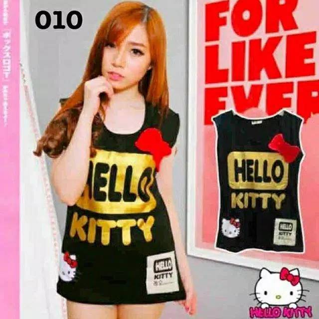  Kaos  oblong  hellokitty murah baju abg remaja perempuan  