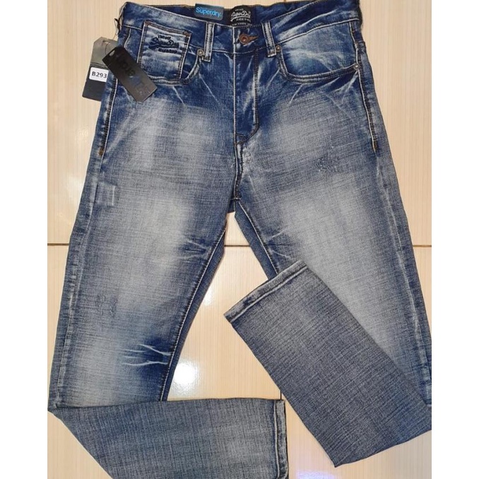 Celana Panjang Pria Slim Fit Jeans Superdry Ori Import Lavenderci