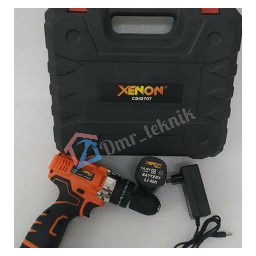 XENON CDID707 Cordless Bor Beton 14.4 V Baterai Impact Drill Besi Kayu