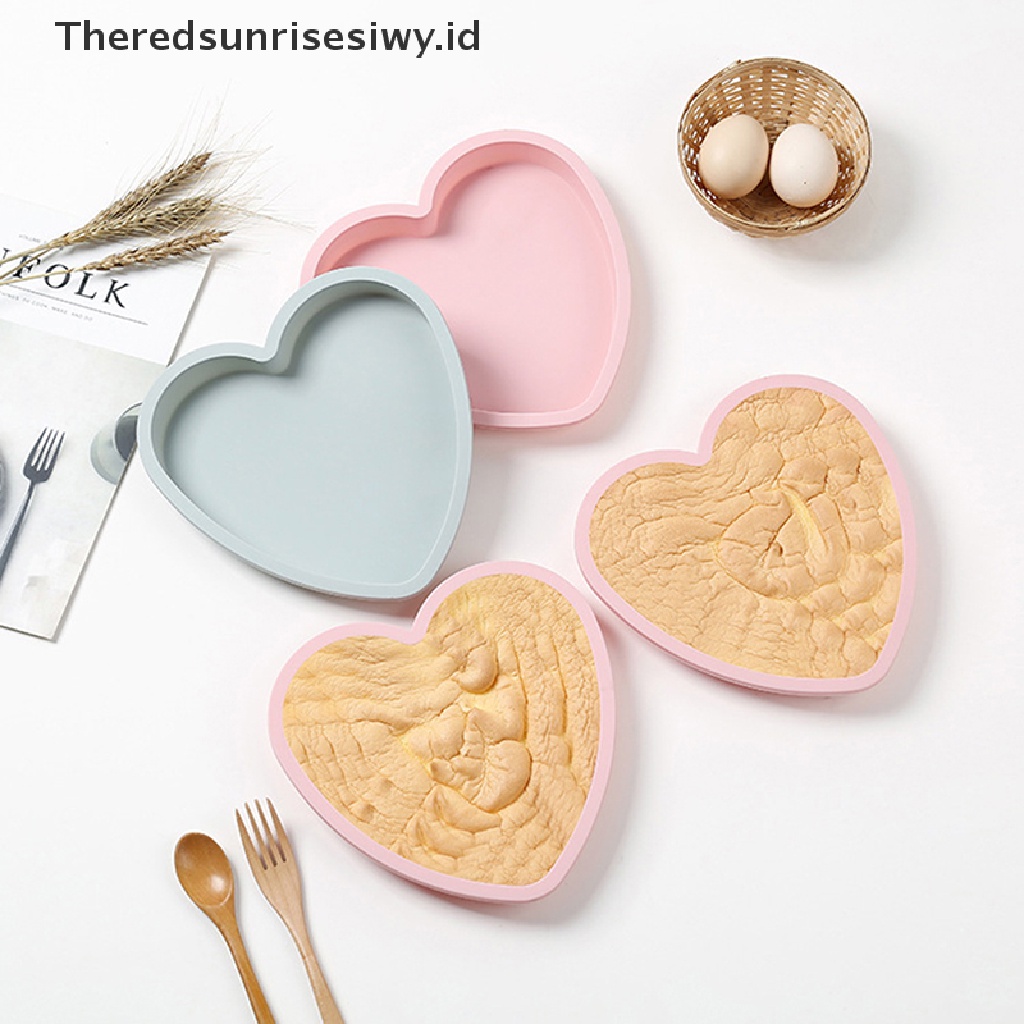 # Alat Rumah Tangga # Cetakan Adonan Kue Mousse &amp; Cokelat Desain Rain Heart Bundar Bahan Silikon