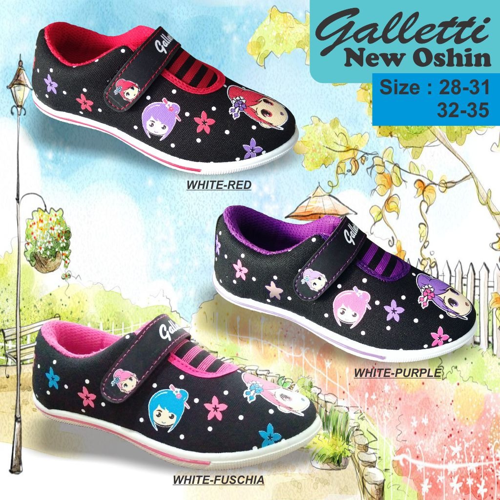 GALETTI NEW OSHIN - 28-35 Sepatu sekolah Anak perempuan Gambar kartun - Galletti New Oshin