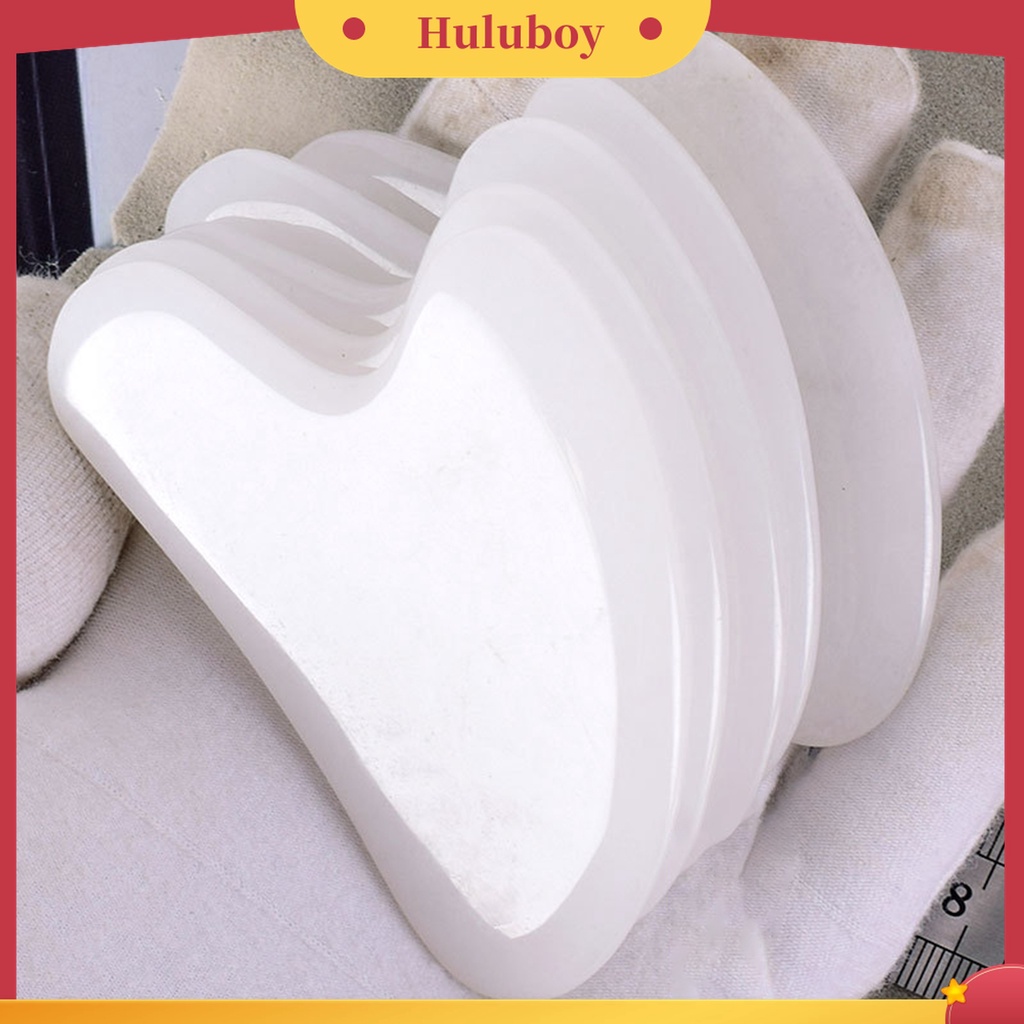 Huluboy Huluboy♡ Papan Pijat Guasha Bentuk Hati Bahan Kulit Sintetis Warna Putih Untuk Wajah