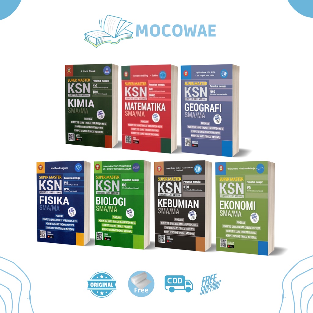 SUPER MASTER KSN SMA/MA BIOLOGI KIMIA KEBUMIAN MATEMATIKA FISIKA EKONOMI GEOGRAFI ASTRONOMI