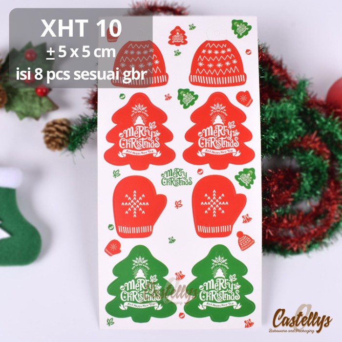 

XHT 10 Hang Tag Label Gantungan Hampers Kartu Kotak Natal Christmas