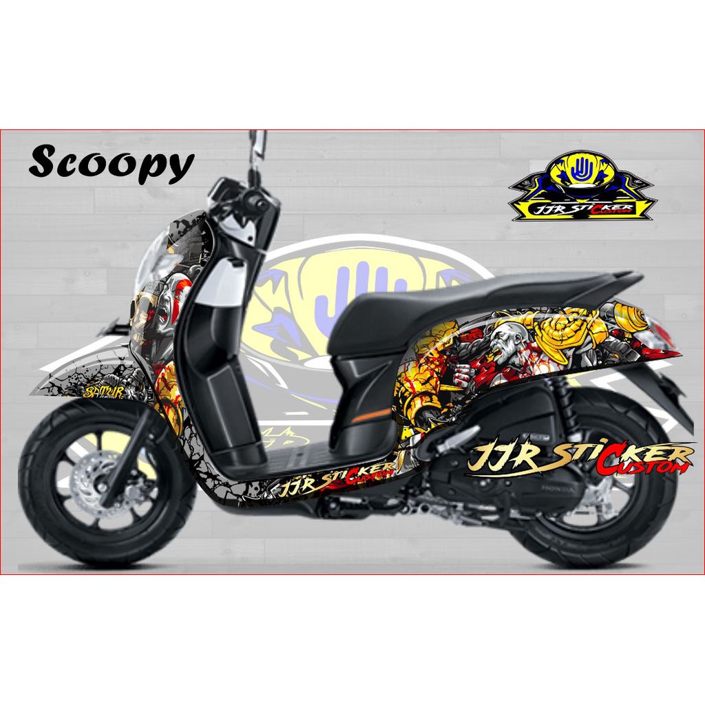 Decal Sticker honda scoopy Monster Keren