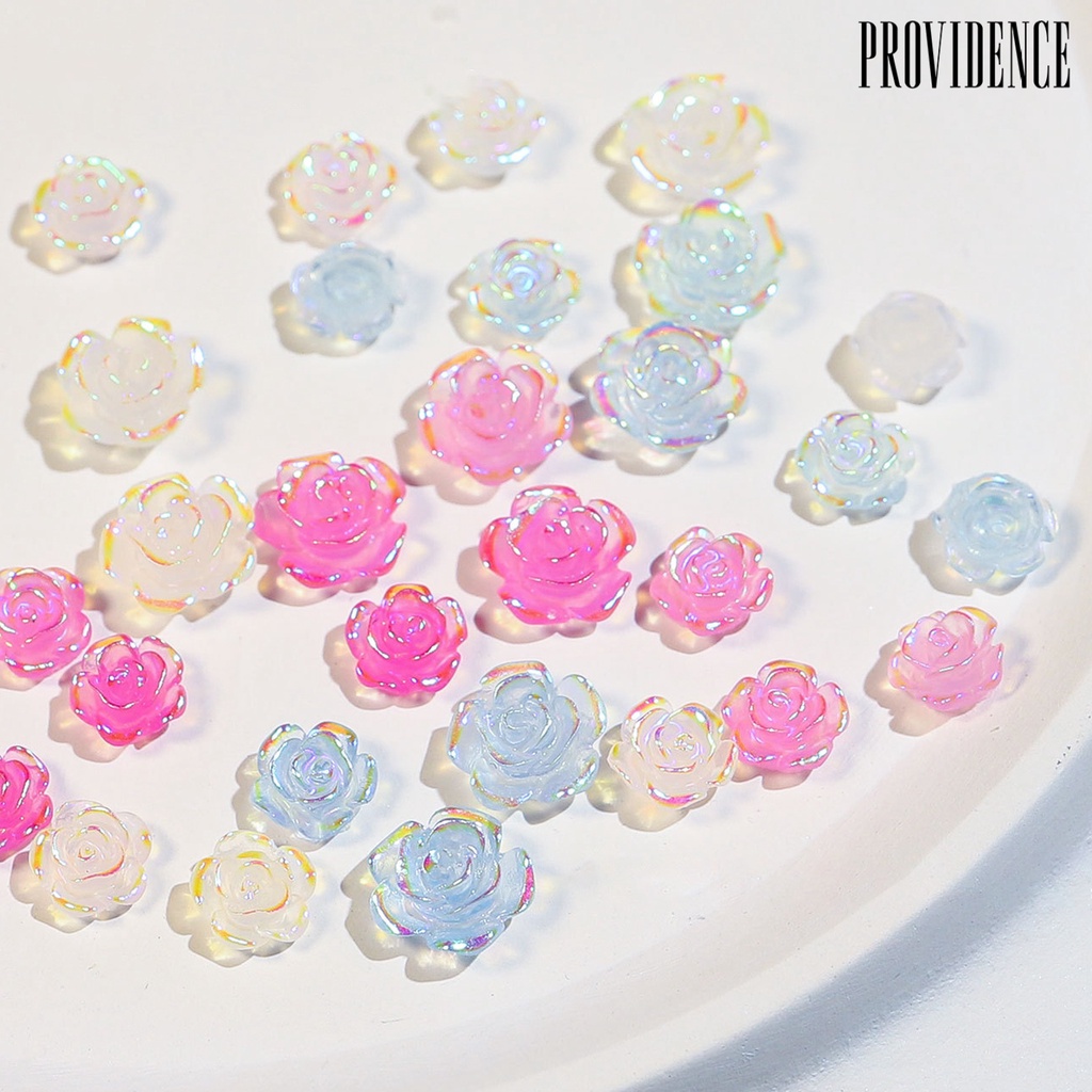 Providence 20Pcs / Set Berlian Imitasi Bentuk Bunga Camellia Untuk Dekorasi Nail Art / Manicure DIY