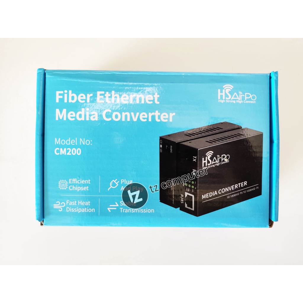 HS AIRPO MEDIA CONVERTER 10/100 CM200 SEPASANG