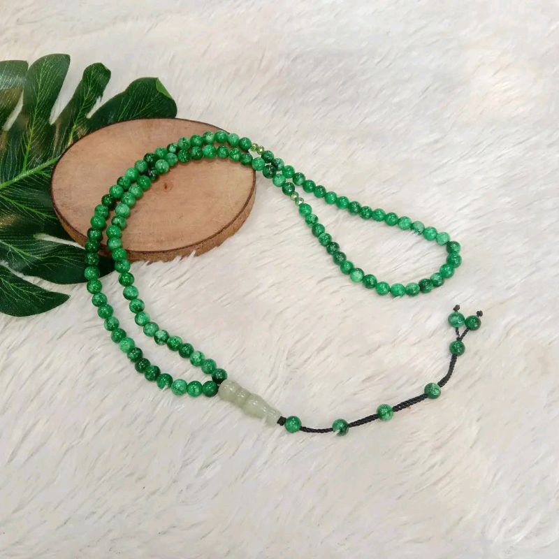 Tasbih Batu Green Jade / Giok China 99 6mm