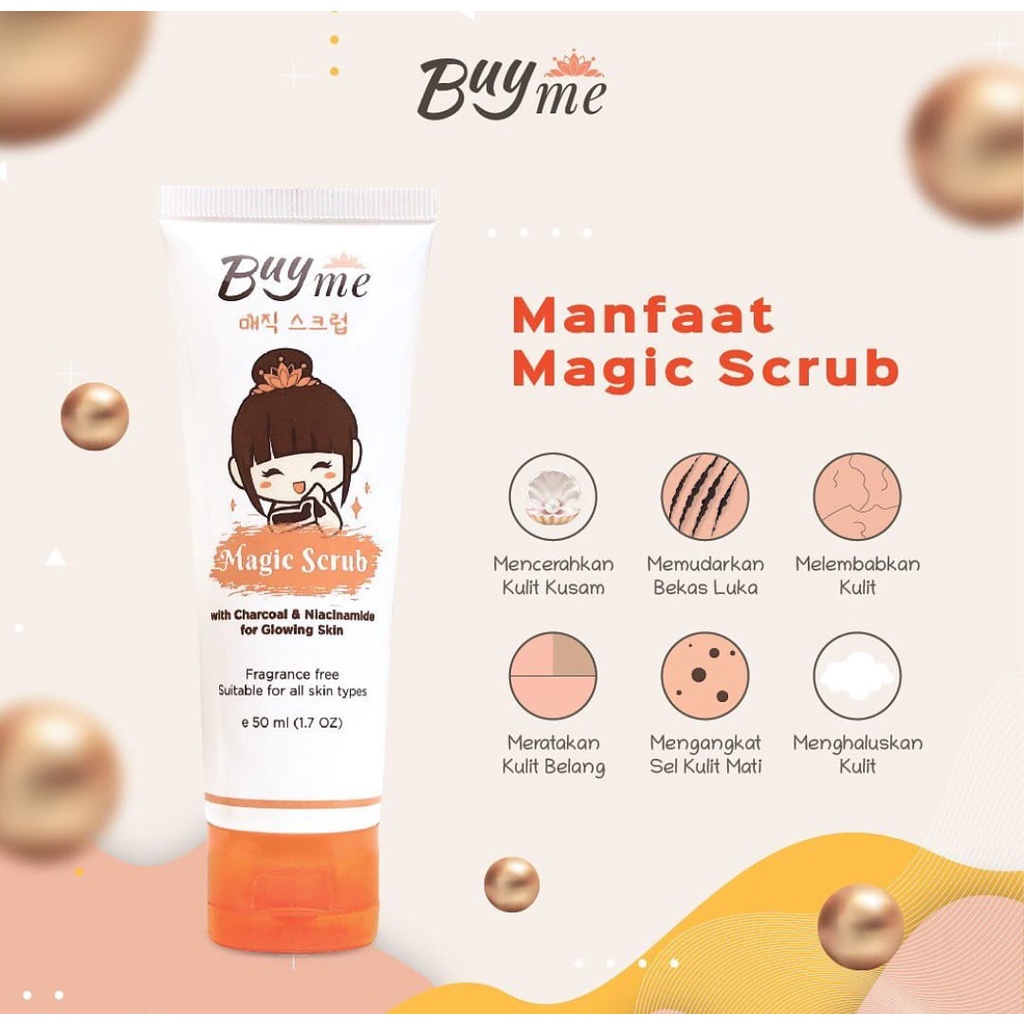 Buyme Magic Scrub Tube 50 ml BPOM