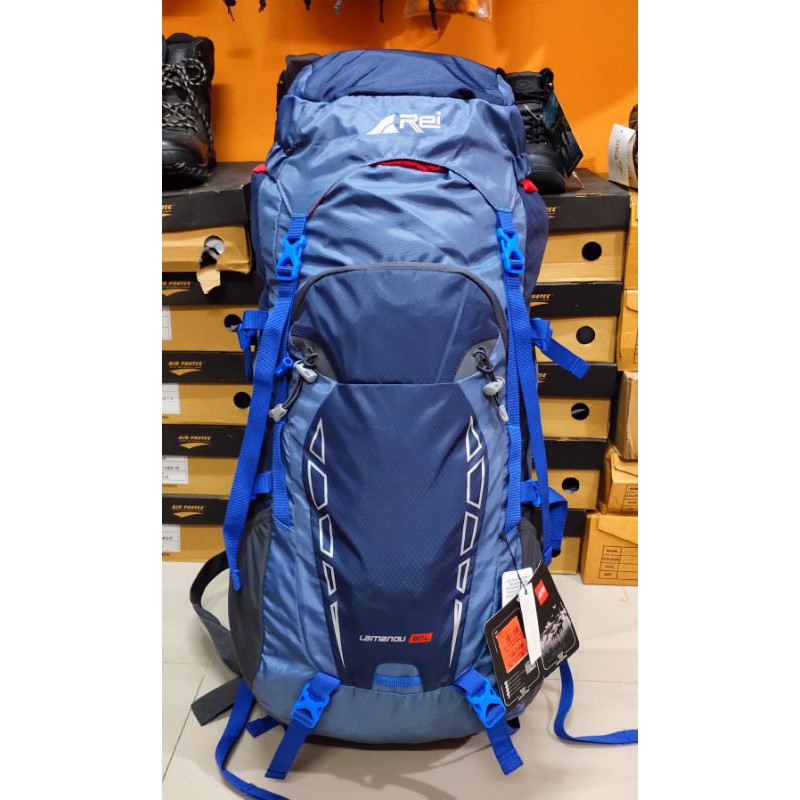 Carrier Rei Lamandu 80L warna Hitam ORI+Raincover