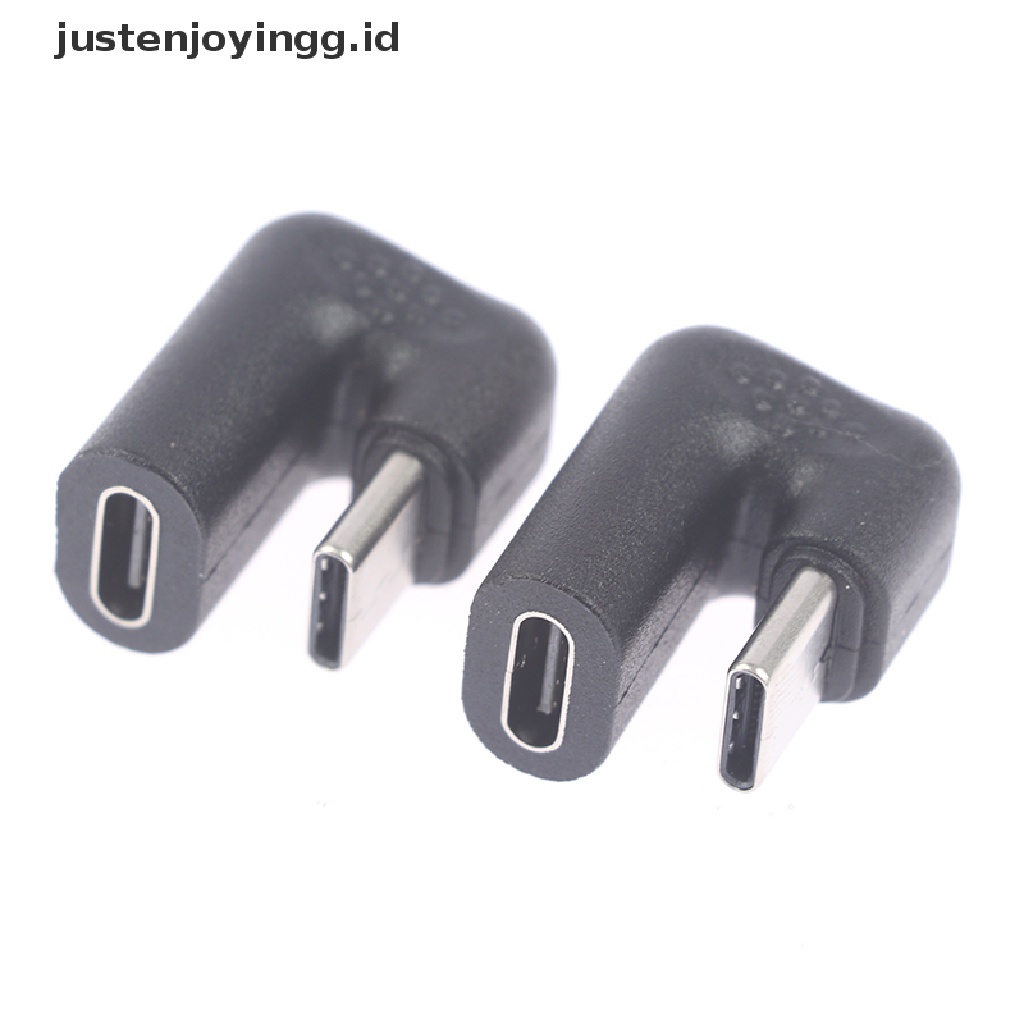 // justenjoyingg.id // 180 Degree Right Angle USB 3.1 Type C Male To Female USB-C Converter Adapter ~