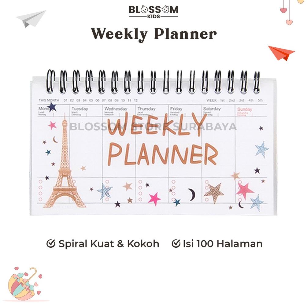 

((BISA COD)) Kalender Weekly Planner Weekly Schedule Notes Memo Import Blossom Kids