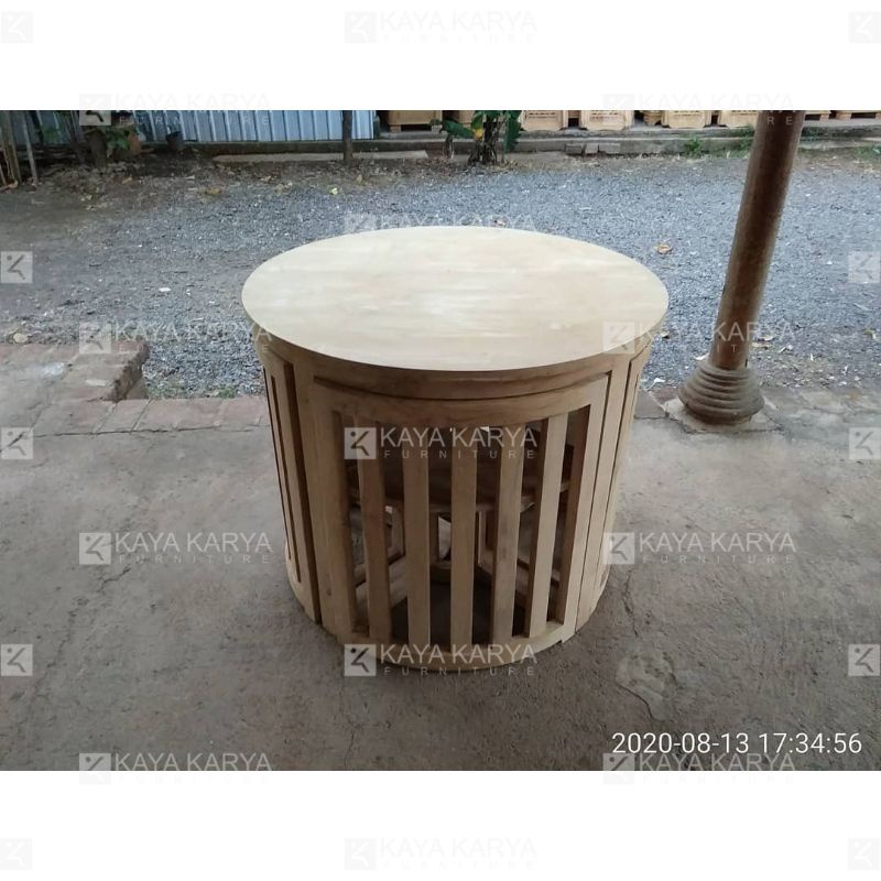 MEJA MAKAN MINIMALIS BUNDAR / MEJA MAKAN JATI BULAT / MEJA MAKAN JATI JEPARA