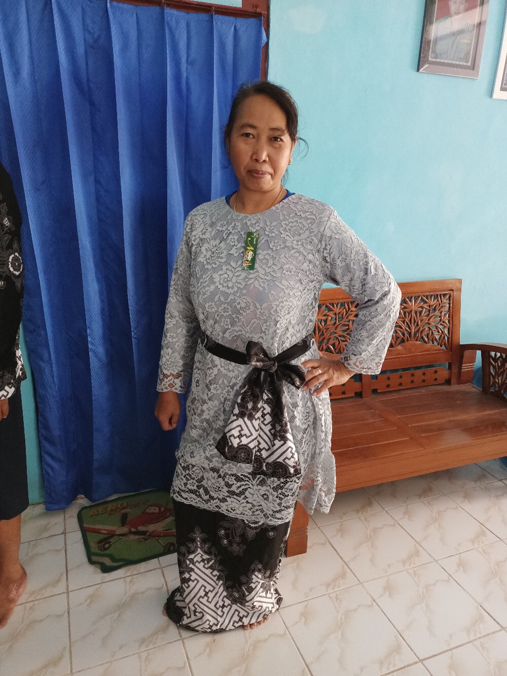 ( Batik Ori 5 Warna ) Couple Batik Monaka Brokat Bunga Pager Selendang